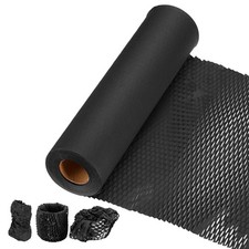 Honeycombs Packing Paper, 12" x 98' Honeycombs Cushioning Wrap Roll, Black