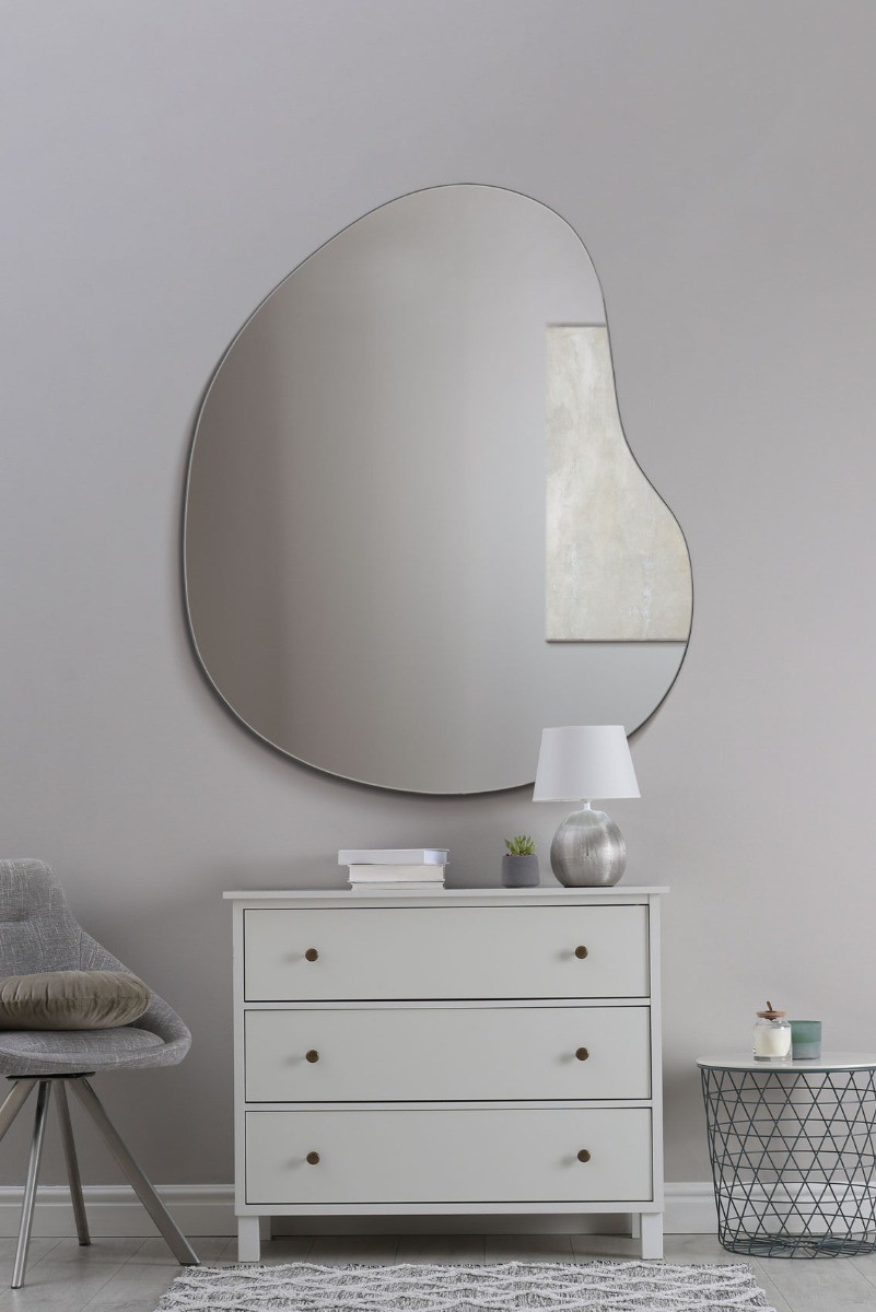 The Lapillus New Extra Large Frameless Pebble Mirror - 47"" X 39"" 120 x 100cm