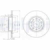 2X Delphi Bremsscheibe BG3994 FüR Alfa 500X Jeep Spider Giulietta Brera 159 Fiat