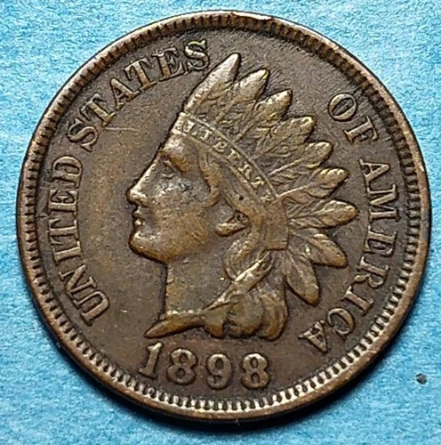 1898 Indian Head Cent Very Fine VF / Low Shipping