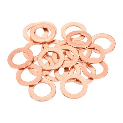 22 Pcs Flat Copper Washers 14x22x1.5mm Copper Flat Sealing Ring Washers