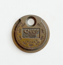 Vintage Chief Auto Parts Spark Plug Gap Gauge NO 2599 Made in USA Car Tool