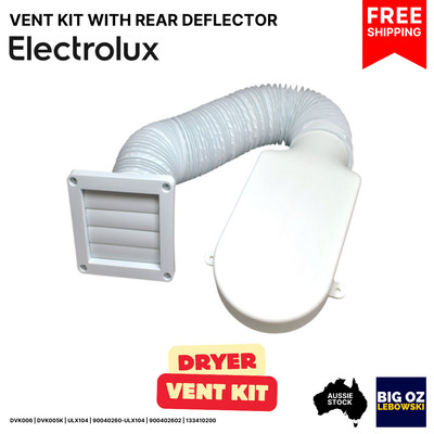 Electrolux EDV605H3WC Dryer Vent Kit with Rear Deflector | Free Shipping