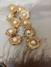 Lot Of10   20mm Designer Button Chanel Button REPLACEMENT Gold Tone 