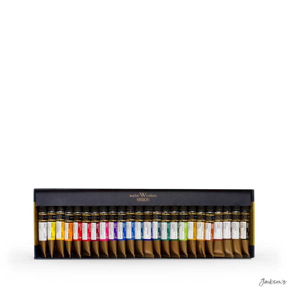 Mijello Mission Gold Watercolour Paint Set 24 x 7ml Tubes For Painting