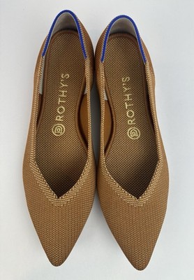 Rothy s The Point Flats Women s 8.5 Camel Tan Knit Pointed Toe Shoes