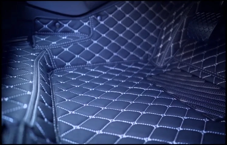 Car Floor Carpets For Mitsubishi ALL Models Luxury Custom Waterproof PU Leather Foto 3 de 4