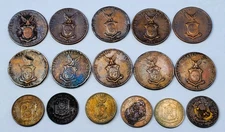 (16) 1930's - 1960's Mixed Lot One Centavos Filipinas / Coins WWII Vintage
