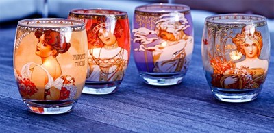 Alphonse Mucha, Teelichter-Set