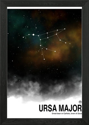 Ursa Major Constellation Framed Wall Art Poster Canvas Print Picture