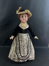 Antique 19" German or French Bisque head, Jointed Composition body, Pierced Ears