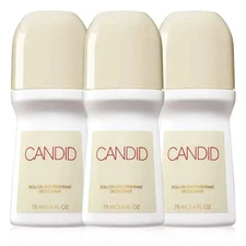 Avon Candid Roll On Anti-Perspirant Deodorant 2.6 fl oz pack of 3
