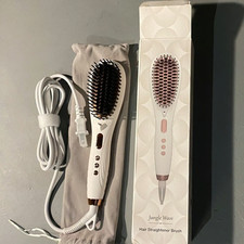 White Hair Straightener Brush NEW