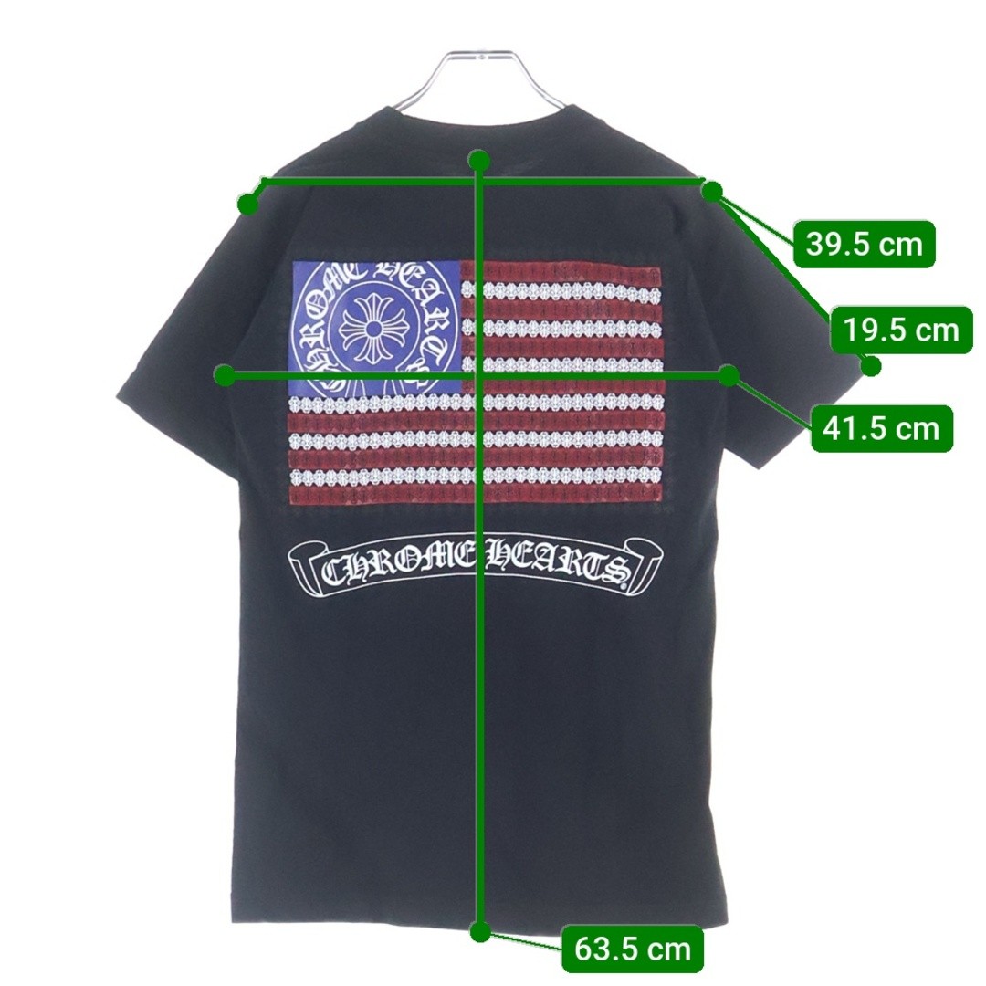 CHROME HEARTS OLD AMERICAN FLAG TEE T-shirt Stars and Stripes Horseshoe Used cc7 thumbnail 9