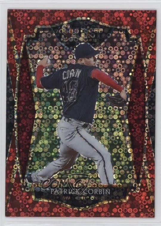 2021 Panini Select Premier Red Disco Prizm Patrick Corbin #122 0q3