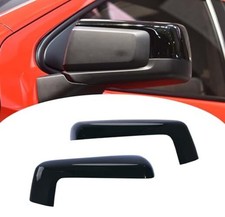 Mirror Cover Cap Trim Compatible with 2019-2024 Chevy Silverado Glossy Black