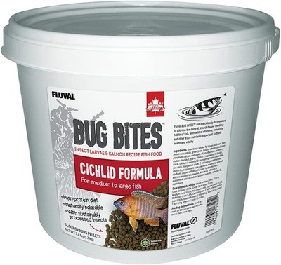 Fluval Bug Bites Cichlid Fish Food, Pellets for Medium to Large Fish