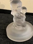 Vtg Fenton-Ruege Frosted Clear Glass Kneeling Little Girl Praying Figurine