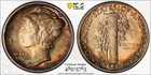 1945 S Mercury Dime - PCGS MS64 Rainbow Toning