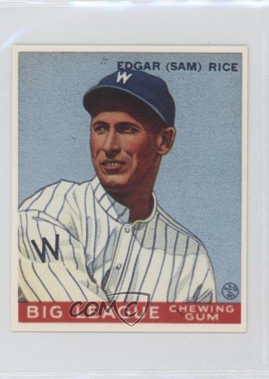 1983 Renata Galasso 1933 Goudey Reprints Sam Rice #134 HOF 0uf1