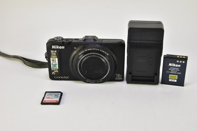Nikon Coolpix S9300 16MP Digital Camera 18x Zoom Full HD GPS Built-In Great