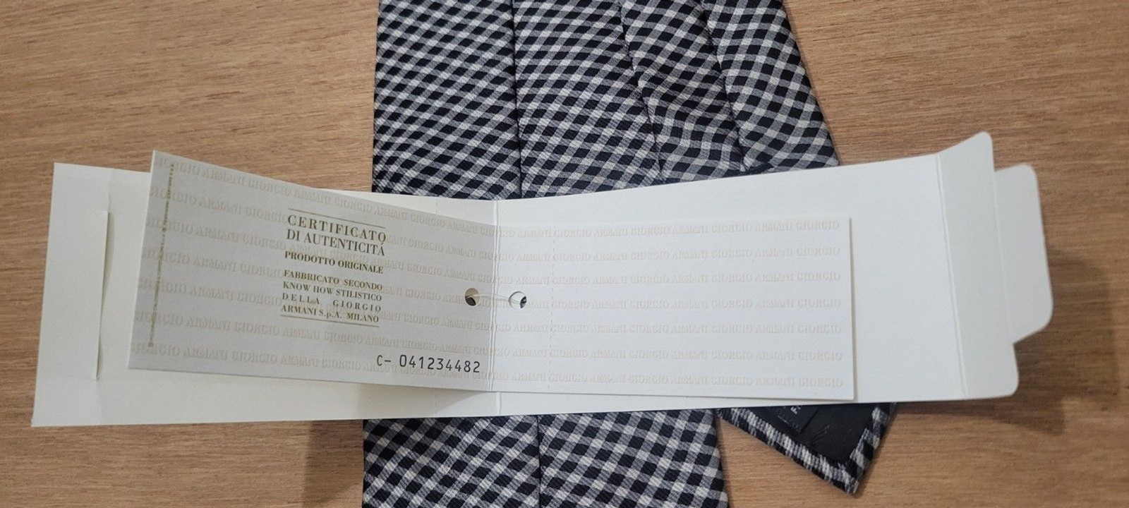 Authentic EMPORIO ARMANI New Classic Check Multicolor Necktie Men's Made Italy