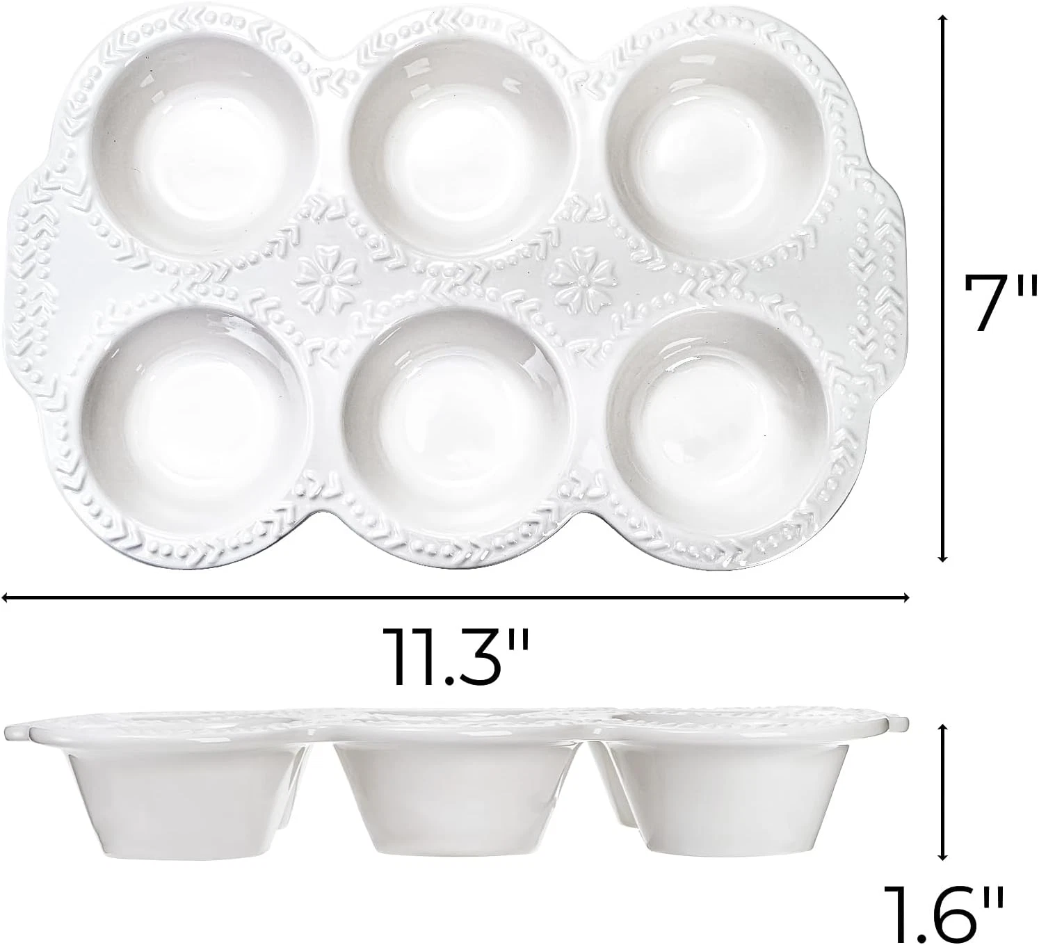 2 Pack 6-Cup Ceramic Muffin Pan Nonstick Cupcake Baking Pans Handle Tin Embossed
Opens in a new wind