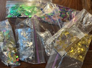 Vintage Party Confetti Congrats, Bells, Hearts, Christening, Shamrocks Open