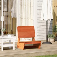 Gartenstuhl Terrasse Massivholz Kiefer Wachsbraun 60X64X70 Cm
