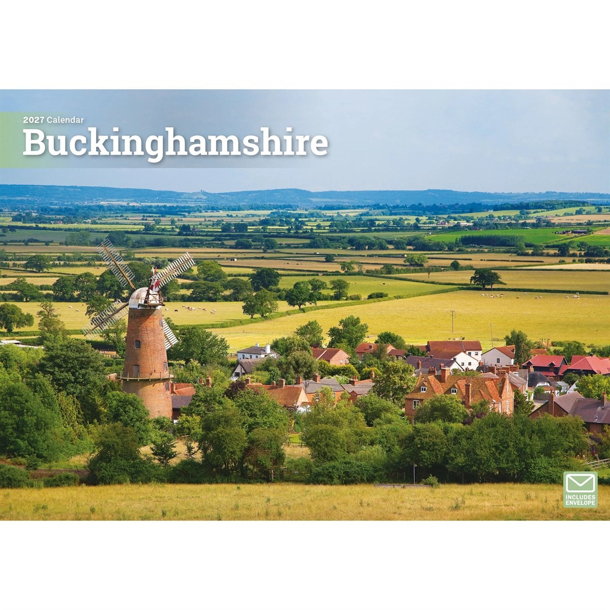 Buckinghamshire A4 Calendar 2027, Wall Calendars, Month To View, Travel, Gift