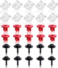 Shockproof 30-Piece Car Engine Fastening Set - T30 Screws & Red Nuts Included