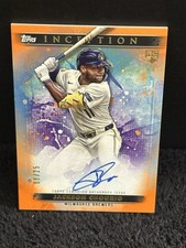 Jackson Chourio 2024 Topps Inception Emerging Star Orange RC Auto /25