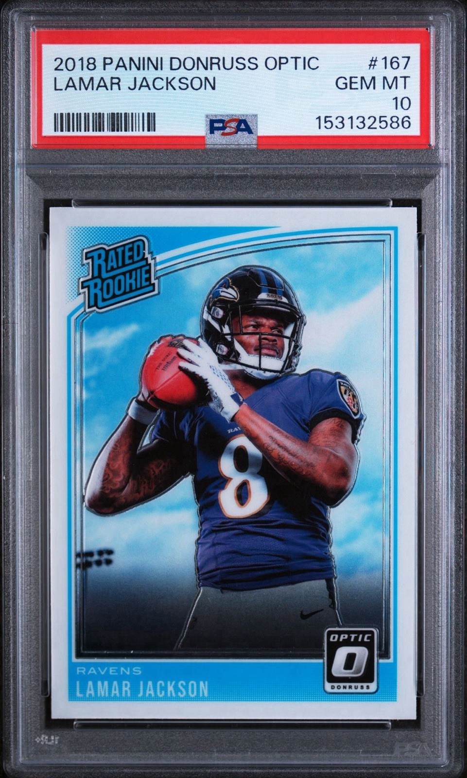 Lamar Jackson Panini Donruss Optic #167 Base