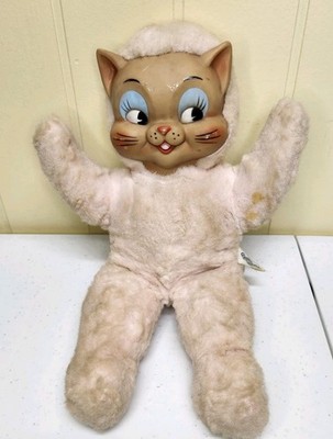 Vintage Knickerbocker Cat Plush Rubber Face Animals of Distinction