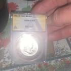 1954-D Franklin Half Dollar 50C Silver ANACS MS63 Business Strike KM#198 — photo 4