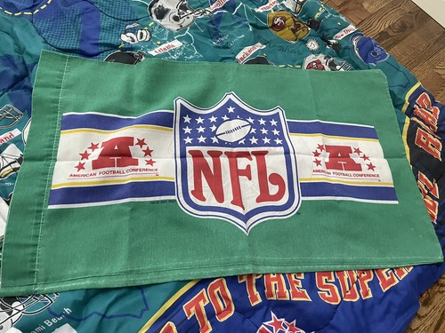 Vintage NFL Road Super Bowl Twin Size Blanket, Fitted & Top Sheet & Pillowcase - Picture 9 of 9