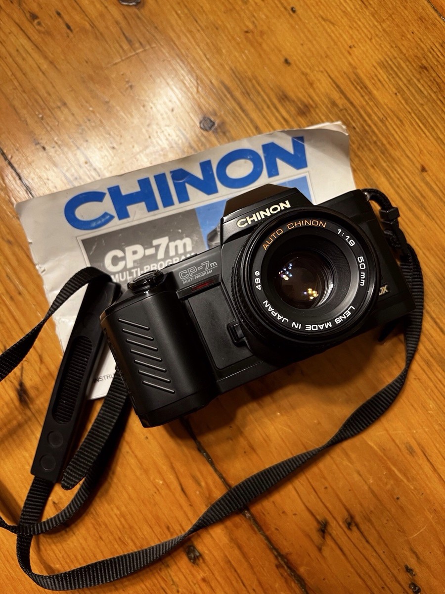Chinon CP-7m SLR 35mm Film Camera & Auto Chinon 1 19 50mm Lens