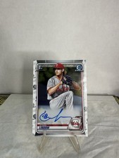 Ethan Lindow 2020 Bowman Chrome Prospect Auto 1st #CPA-EL MLB Phillies Card