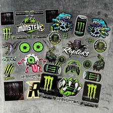 2 Whole Sheets MONSTER ENERGY Motorcycle Cars Waterproof Bike Stickers DIY 002