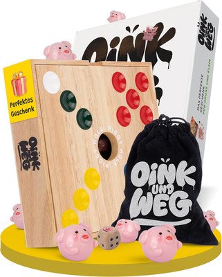 OINK Und Weg | Schweinchen Spiel Holz | Das Lustige Familienspiel Für Zwischendu