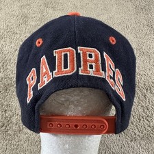 Vintage San Diego Padres Hat Cap Snapback Men Blue Blockhead MLB Cooperstown