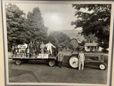 Antique Photo Occupational Firemen Fire Department Parade Float Westfield Pa