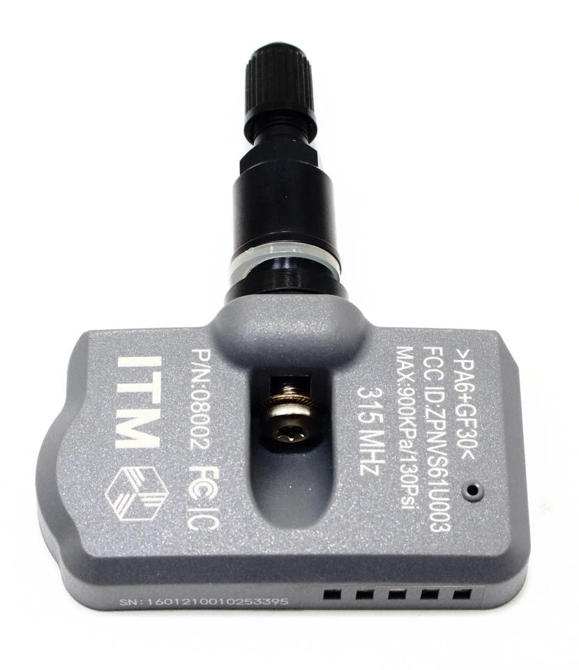 4 sensores de presión de neumáticos TPMS de 315 mhz Chevrolet Tahoe negro mate vástagos de válvula Foto 3 de 4