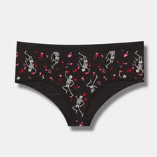 Torrid Skeletons in Love Valentine's Cotton Mid Rise Cheeky Panty Size 2 2X NWT