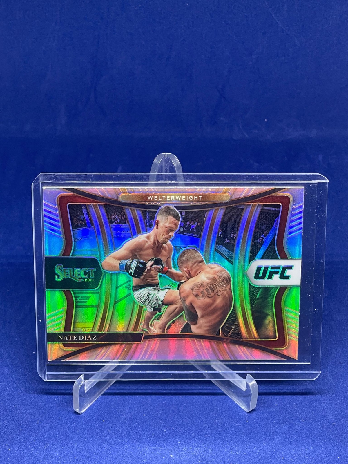 NATE DIAZ 2021 PANINI SELECT UFC PREMIER LEVEL SILVER PRIZM #189