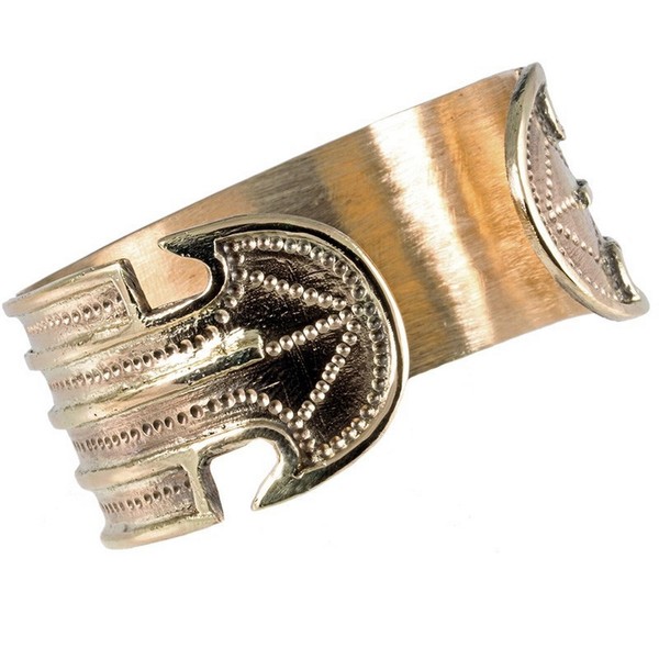 Bronze Keltischer Armreif Armspange Replik Goldschatz Boarta Handarbeit Kelten-image