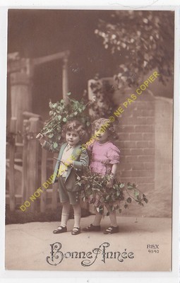 CPA Old Postcard - Kind - Child - Kinder - Niño Tinted 1914 Ausgabe Rex 4590