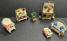 Avon Victorian Memories Dollhouse Furniture Patio 6 Piece Set 2001 New