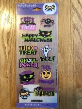 Hallmark Stickeroni - Halloween Stickers - Trick Or Treat Black Cat Spider Boo 