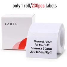 White Square Sticker Label Self-Adhesive Tag Paper for NIIMBOT B1/B21 Printer